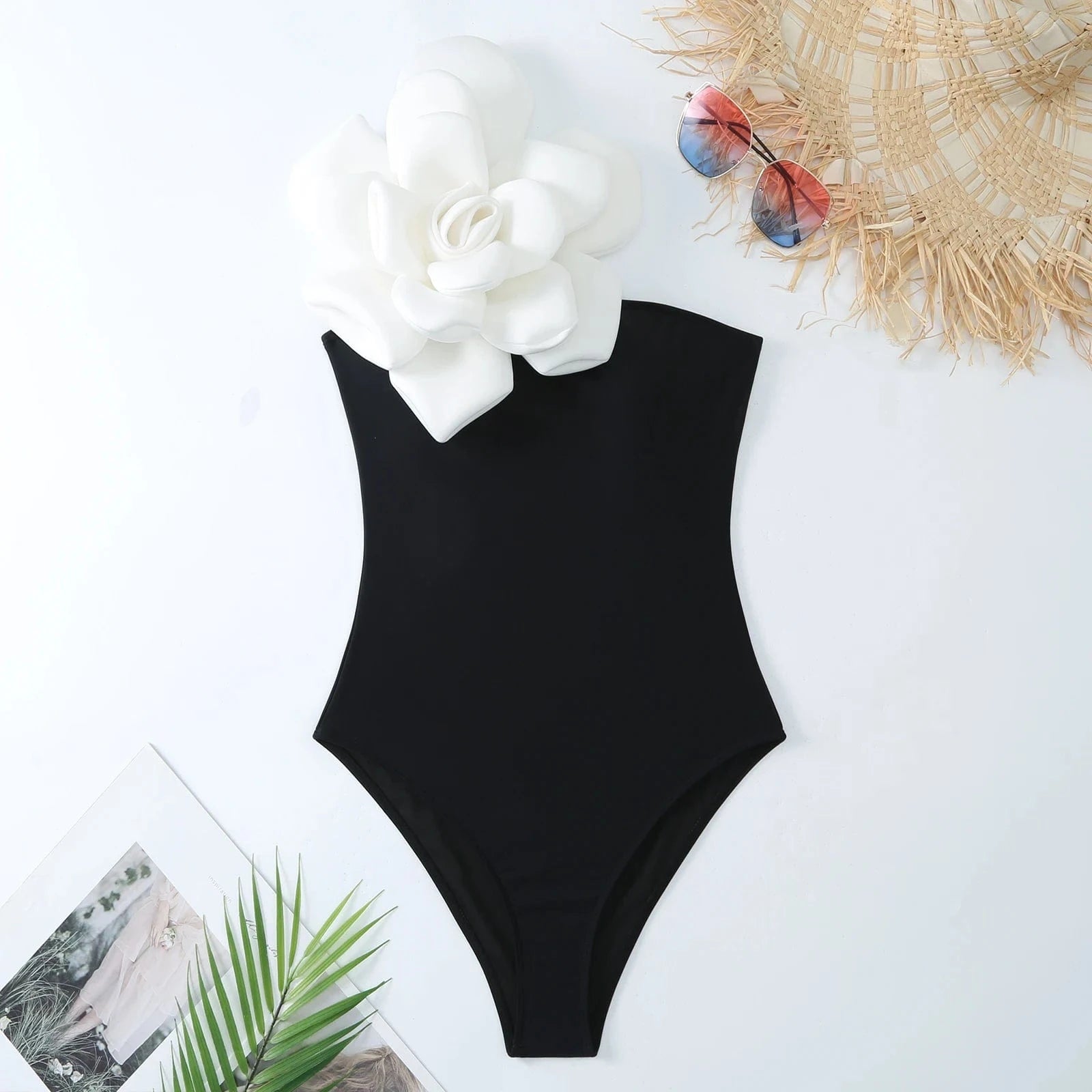 Bestway New Arrivals Big Flower Floral Printed Swimsuit with Beach Skirt Bathing Suit For Women Swimwear 2024 ready to ship OEM