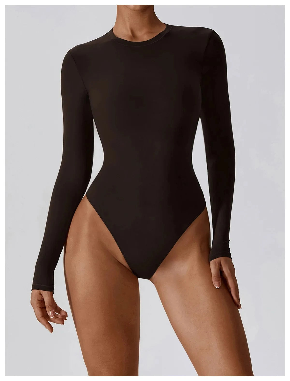 BESTWAYCLOX 2024 Popular Female Sexy Fit Yoga wear Sportswear Long Sleeve Boilersuit Ballet Dance Base Tight Bodysuit Wholesale