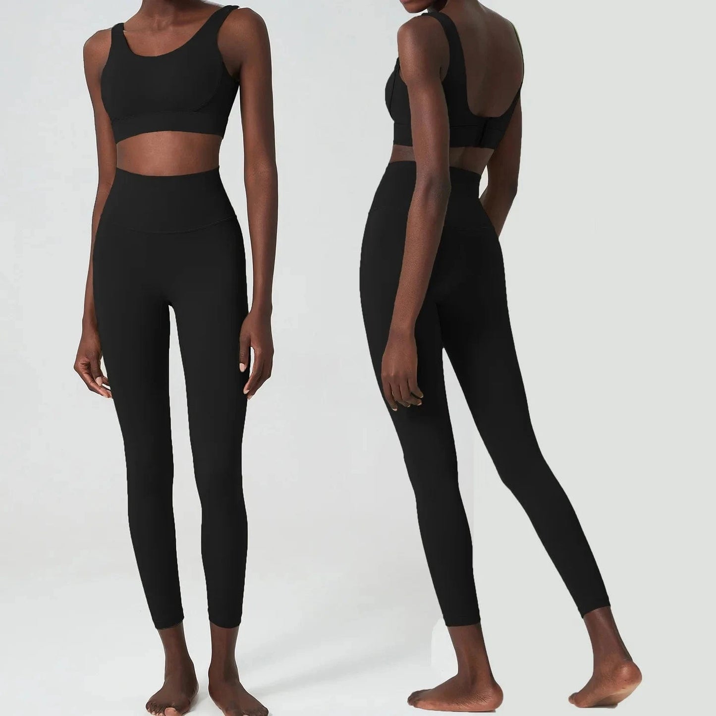 BESTWAYCLOX Ladies High Waist Running Sport Gym Wear Women 2 Piece Activewear Fitness Yoga Wear Suits Leggings Bra Sets 2024