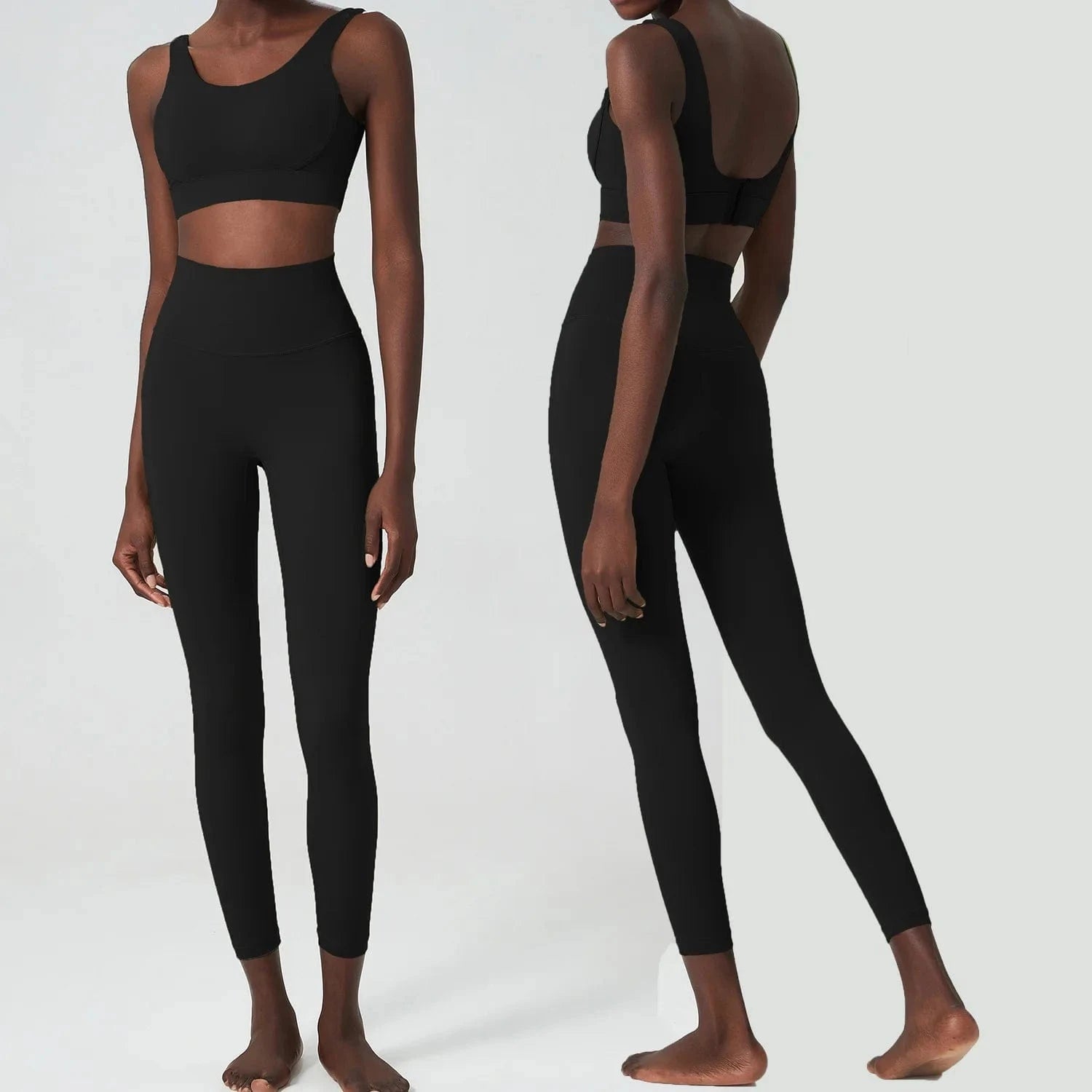 BESTWAYCLOX Ladies High Waist Running Sport Gym Wear Women 2 Piece Activewear Fitness Yoga Wear Suits Leggings Bra Sets 2024