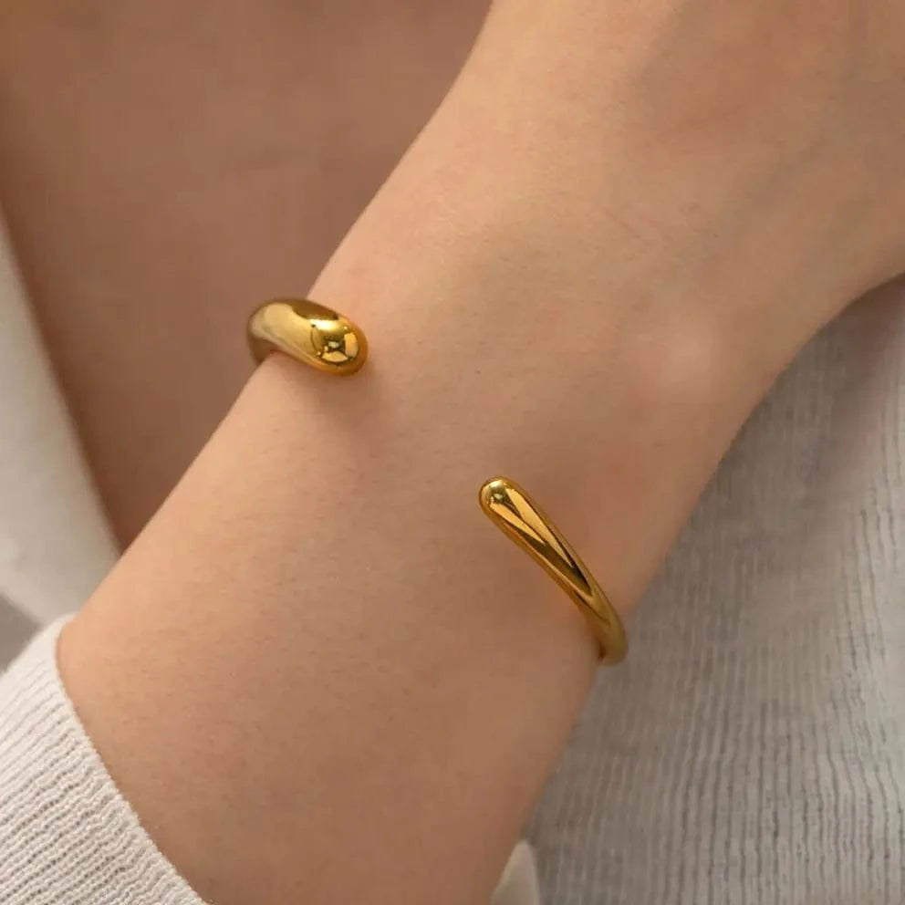 BG906 New Arrival 18K Gold Plated Mini Pearl Bracelets Stainless Steel Pave Colorful Zircon Cuff Bangle