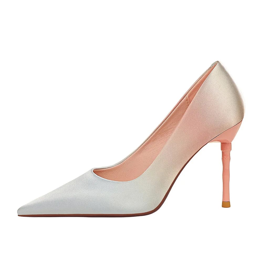 BigTree Rainbow single shoes High Heel Sandals  Red Black Office Fashion Shoes