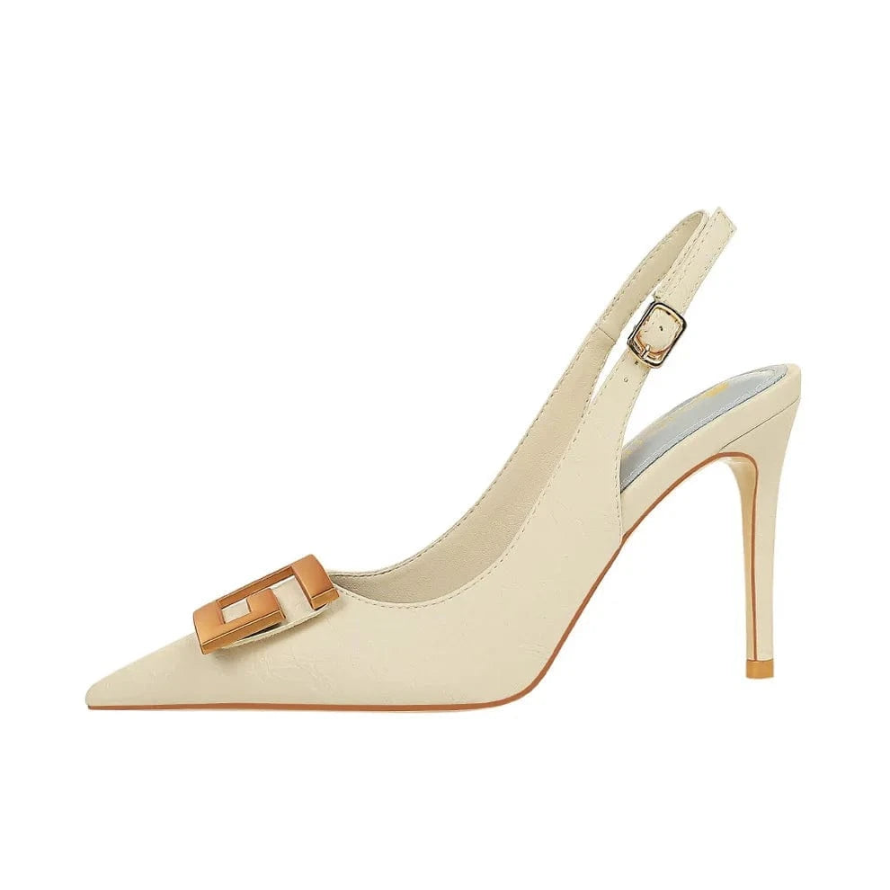 Bigtree Sandals heeled sandals formal shoes sling back Fashion sandals buckle pointed toes Shoes