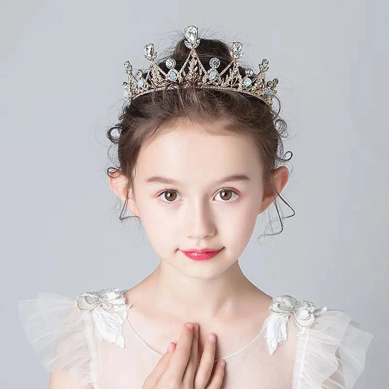 Birthday Gifts Crown Children's Crown Tiara Crystal Alloy Princess Head Wear Wholesale