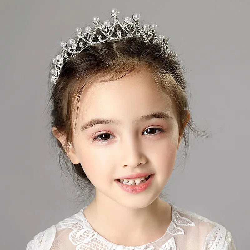 Birthday Gifts Crown Children's Crown Tiara Crystal Alloy Princess Head Wear Wholesale