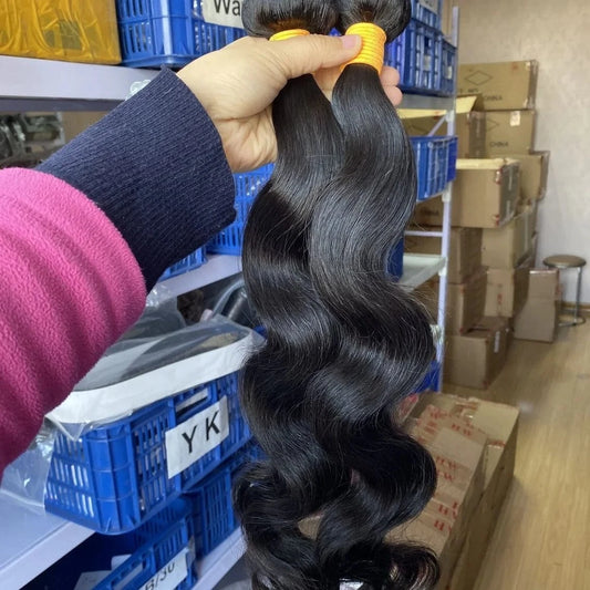 Black / 20 Inches Brazilian Hair Bundle Free Sample Shine Human Hair Humain Hair Extension Wholesale Unprocessed Raw Mink Weaving 40 Inches Time