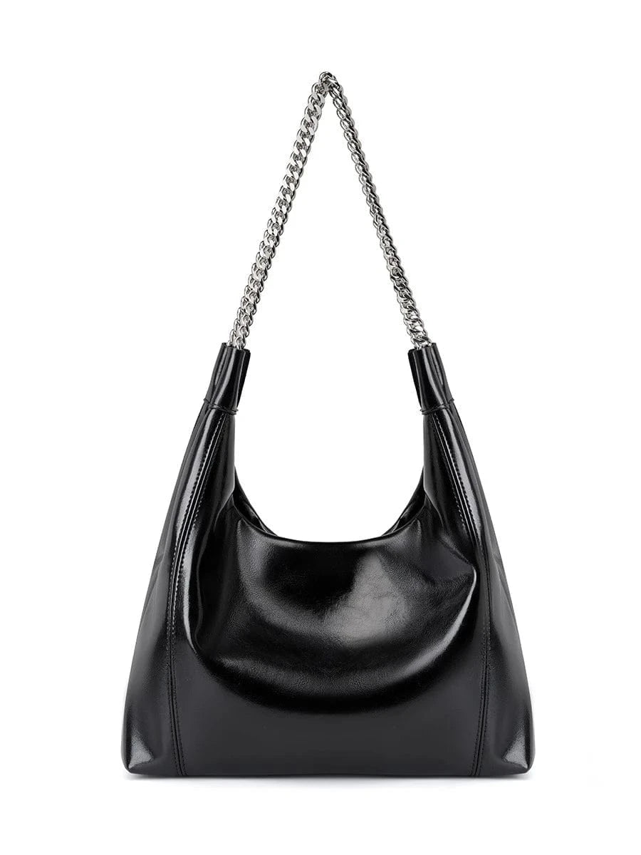 Black 2024 New Oversized Women'S Cow Hide Leather Bucket Hobo Tote Bag Genuine Leather Shoulder Bags Large Fashion Designer Handbags