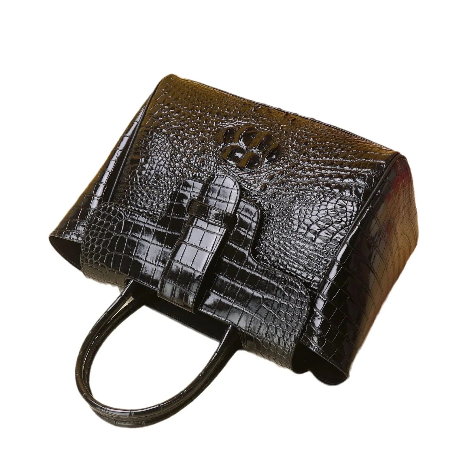Black 2025 New Luxury Trendy  High Quality Crocodile Pattern Shoulder Bag for Women, Large Capacity Fashionable Handbag