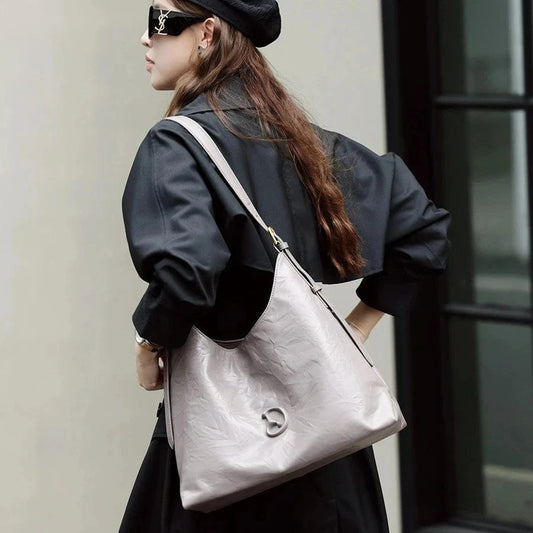 Black Customisable Fashion Large Size Capacity Ladies Shoulder Crossbody Hand Tote Bags Oversized Women'S Causal Hobo Bag For Women