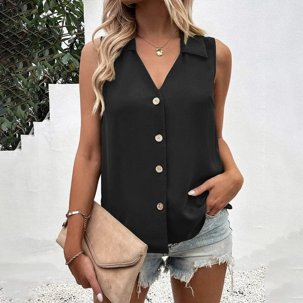 black / M New Chiffon Vest Lady Shirt Summer Sexy Blouse Tops for Women Clothing Korean Tank Pullover Female Casual Slim T-shirt Tee