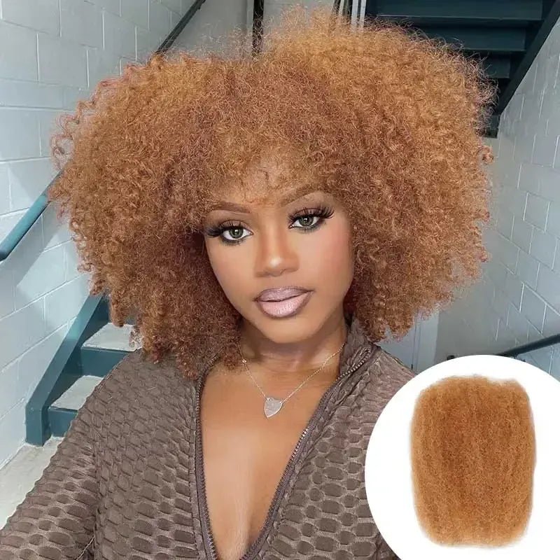 Black Pearl Top Peruvian Kinky Curly Mini Twist Hair 50G/pc QVR Afro Kinky Bulk Human Hair for Braiding 100% Remy Hair Bundles - SN Wigs & More