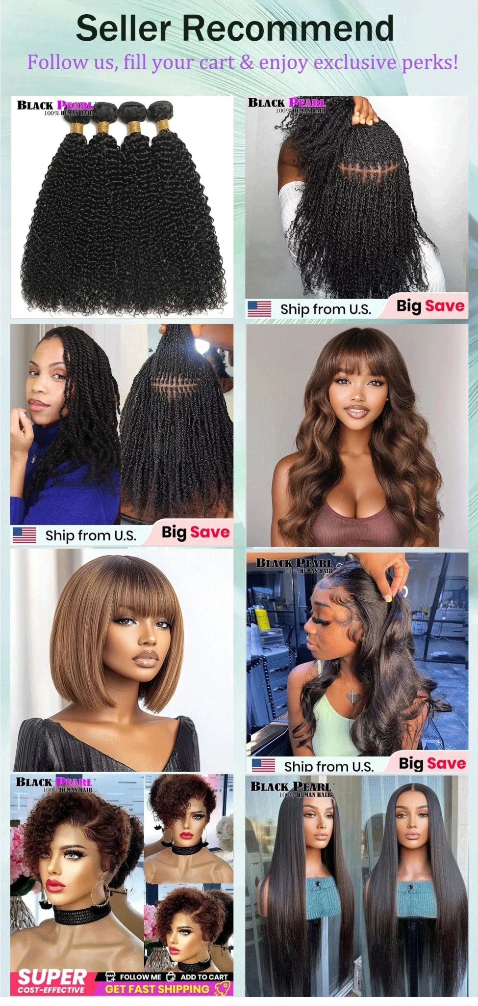Black Pearl Top Peruvian Kinky Curly Mini Twist Hair 50G/pc QVR Afro Kinky Bulk Human Hair for Braiding 100% Remy Hair Bundles - SN Wigs & More