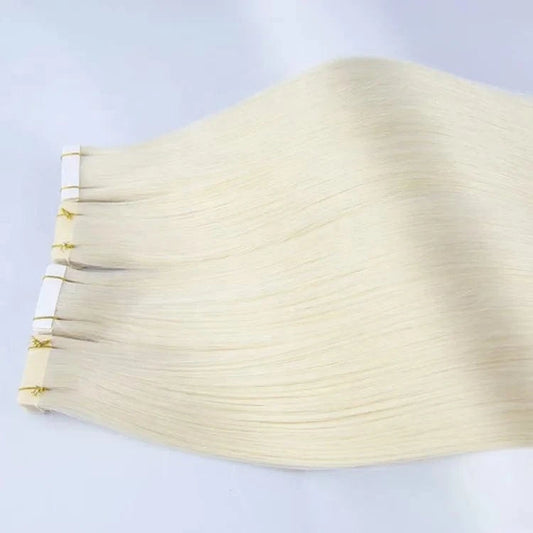 blonde / 14 inch 50 gram European Double Drawn Human Hair Tape Hair Extension, High Quality Natural Remy Tape In Hair Extension