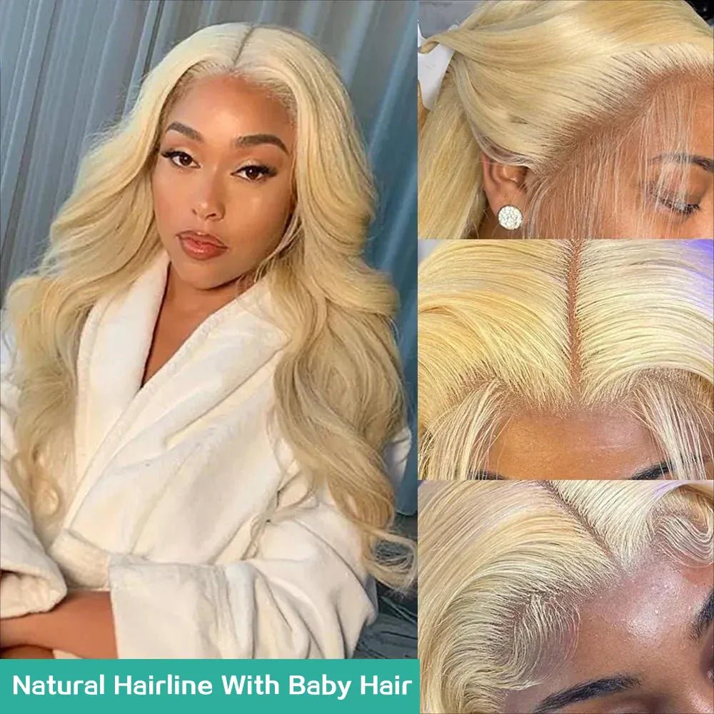 Blonde Body Wave Lace Front Wig HD Transparent 13x4 13x6 Frontal Human Hair 613 Pre Plucked Full Frontal Wigs 200% 40 46 Inch - SN Wigs & More