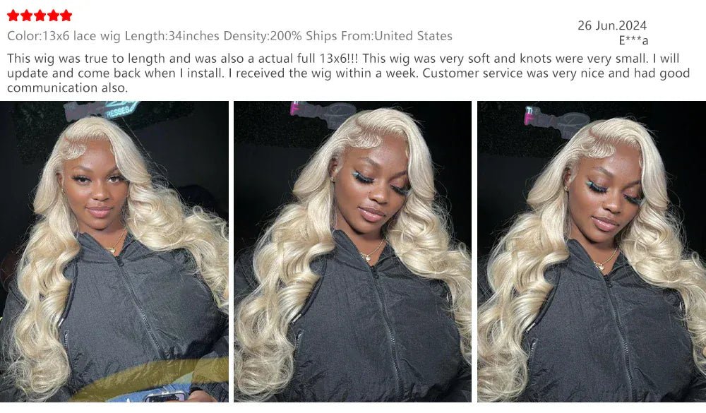 Blonde Body Wave Lace Front Wig HD Transparent 13x4 13x6 Frontal Human Hair 613 Pre Plucked Full Frontal Wigs 200% 40 46 Inch - SN Wigs & More