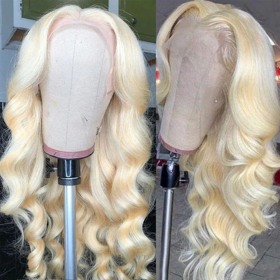 Blonde Body Wave Lace Front Wig HD Transparent 13x4 13x6 Frontal Human Hair 613 Pre Plucked Full Frontal Wigs 200% 40 46 Inch - SN Wigs & More
