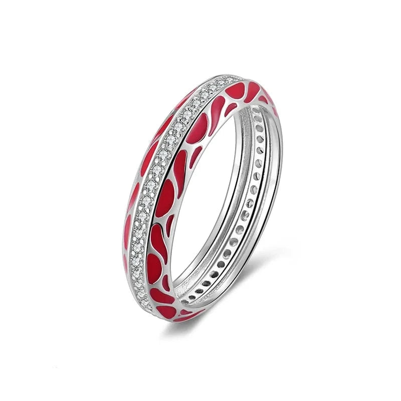 Blue Enamel Rings Jewelry Women Silver 925 Ring Silver 925 Jewelry