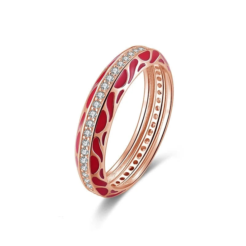 Blue Enamel Rings Jewelry Women Silver 925 Ring Silver 925 Jewelry