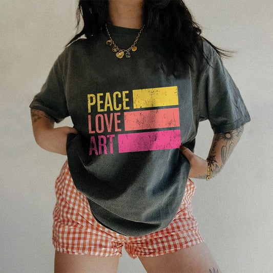 Blue / XXL Vintage Snowflake Washed T-Shirt Women's Plus Size Graphic T-shirt - Y2K 2000s Streetwear Blouse with Fashion Print for Ladies