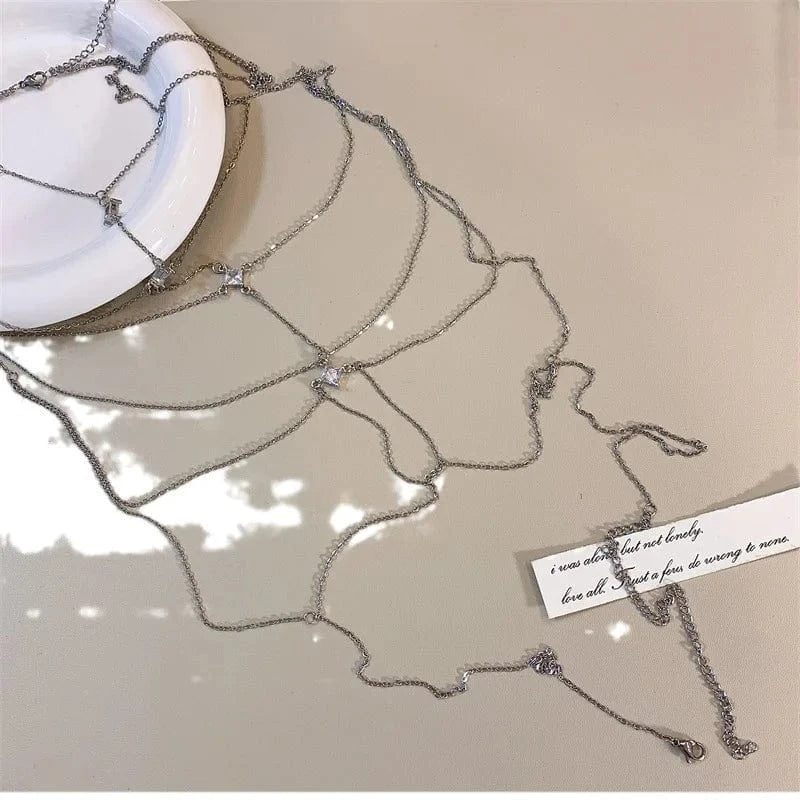 Body chain / Fringe chest chain Sexy Body Chain  Fringe Chest Chain Party Nightclub Body Accessories Jewelry for Women and Girls