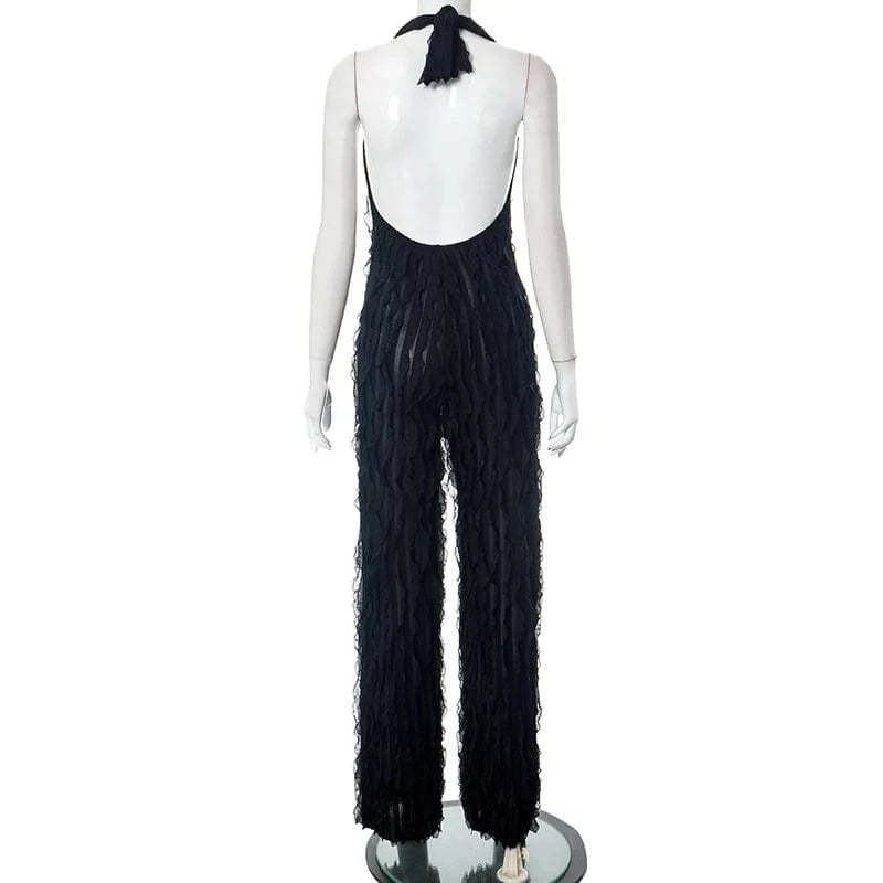 Bodysuit Ladies Casual Jumpsuits for Women Sexy Slice Backless One Piece Jumpsuit Women Pants Flare Jumpsuit