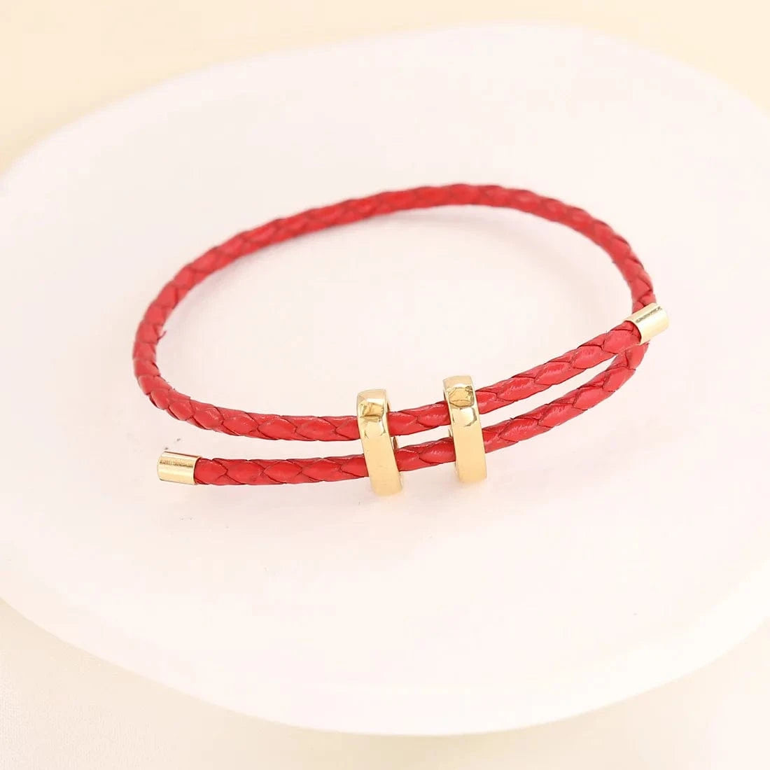 Bohemian New Handmade Braided Bracelets Women Solid Color Leather Cord Bracelet Personality DIY Jewelry