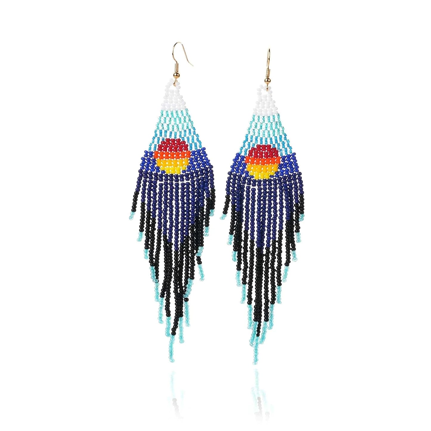Boho / 11cm / 007 Dropshipping Boho Statement Handmade Beaded Tassel Seed Bead Earrings  Beaded Fringe Dangle Drop Earrings for Women