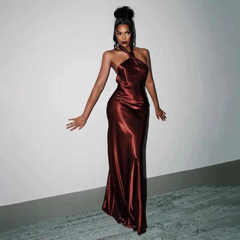Bomblook ASDS143 Halter Hollow Out Backless Party Dress Dress Sexy Woman Dress