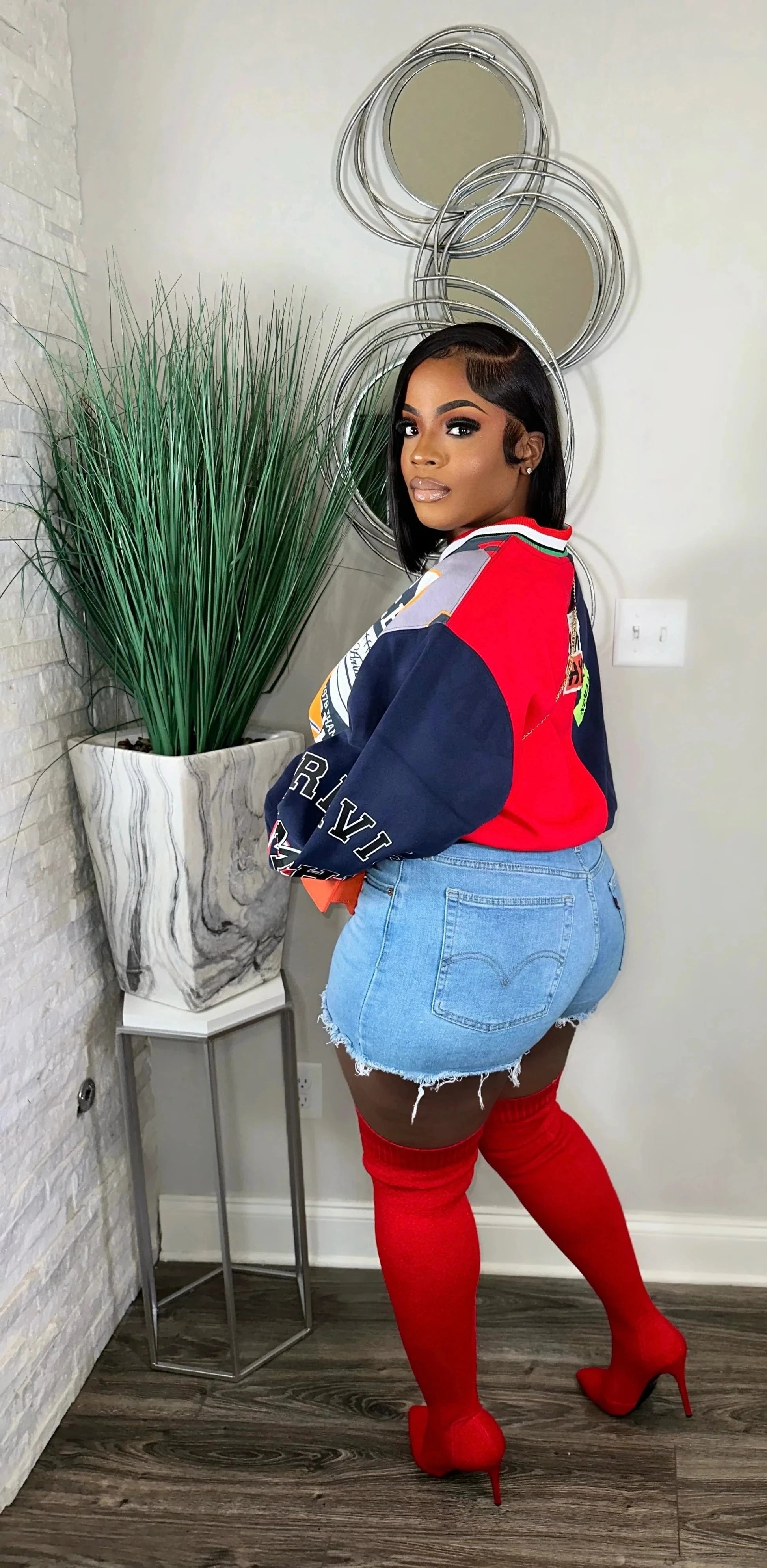 Bomblook ASTP170 Cute Print Patchwork Streetwear Sweater Women Ladies Sweater Women's Sweaters 2024