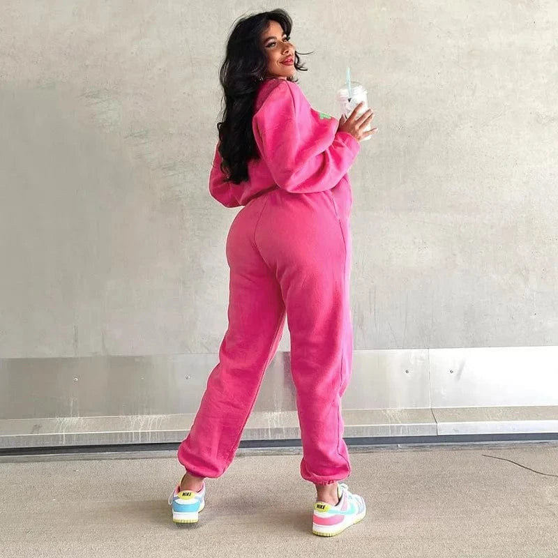 Bomblook C1017ST 2023 Sweater Top With Joggers Casual Suit Two Piece Set Women Sexy Embroidery Letter Sweatsuits