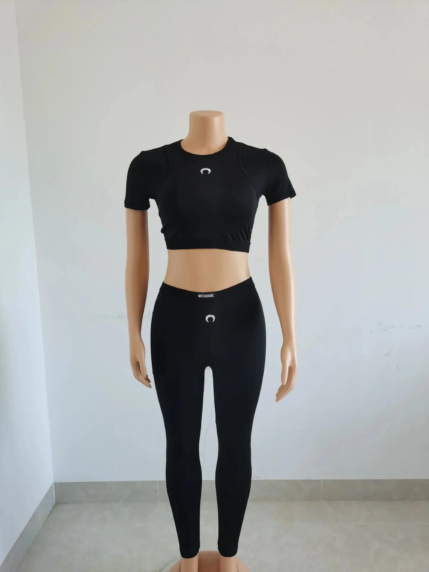 Bomblook C112ST01 Casual Sportswear Moon Crop Top With Leggings Women Two Piece Set Comfortable Gym Wear Sets Women