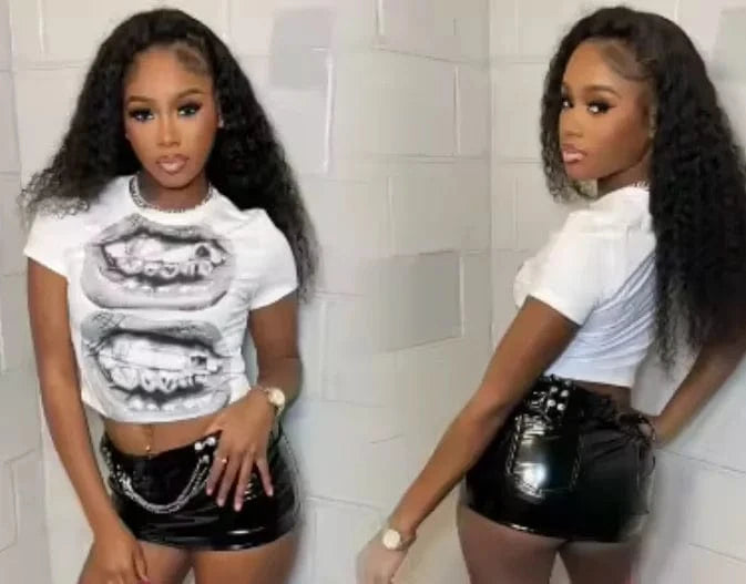 Bomblook C117TP 2024 Spring Lip Print T Shirt Y2K Crop Top Women Streetwear Ladies Casual Tees Customized OEM ODM Top