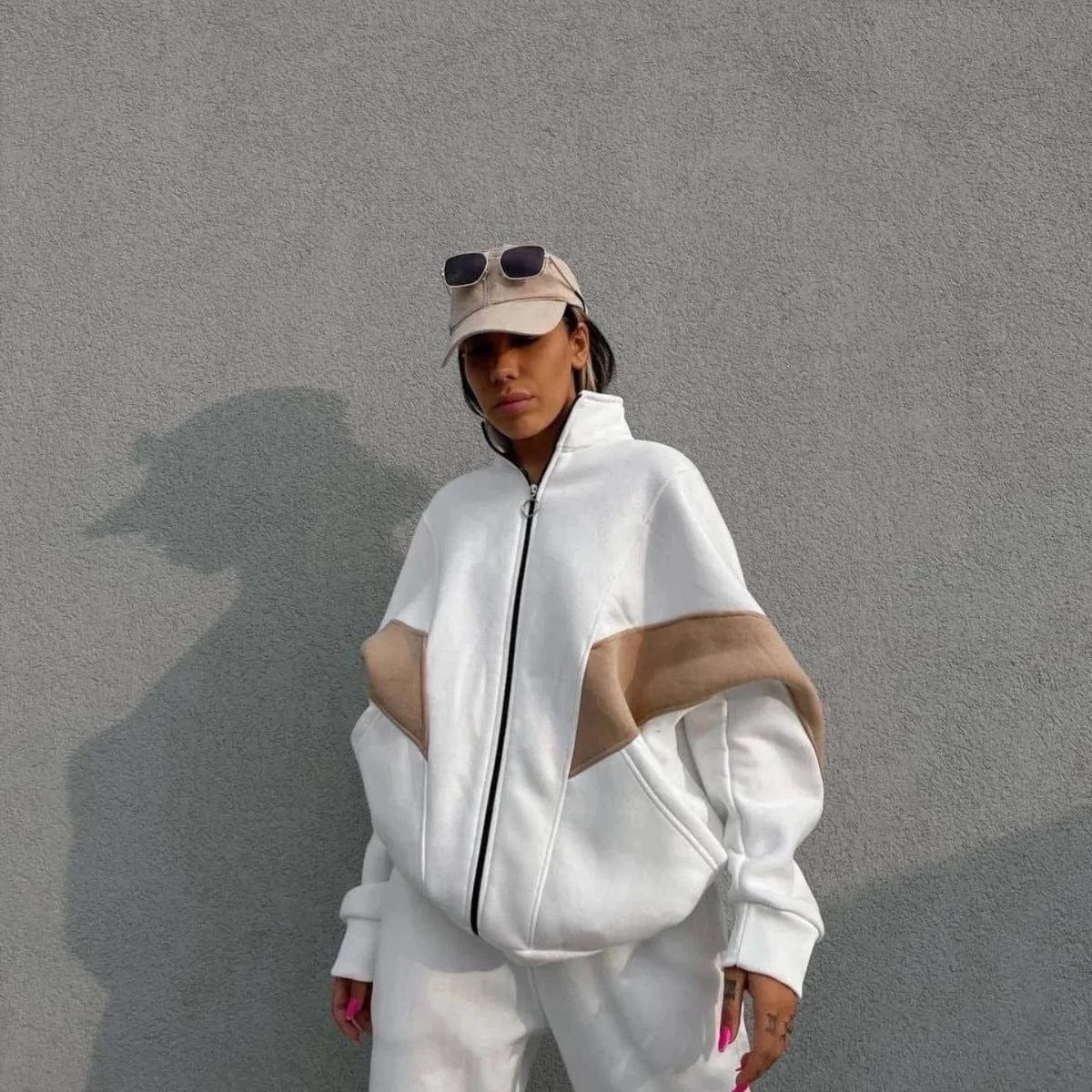 Bomblook C201ST Sweatsuits Striped Patchwork Coladies Suit Women Outfits 2 Piece Joggers Pants Set Women 2024