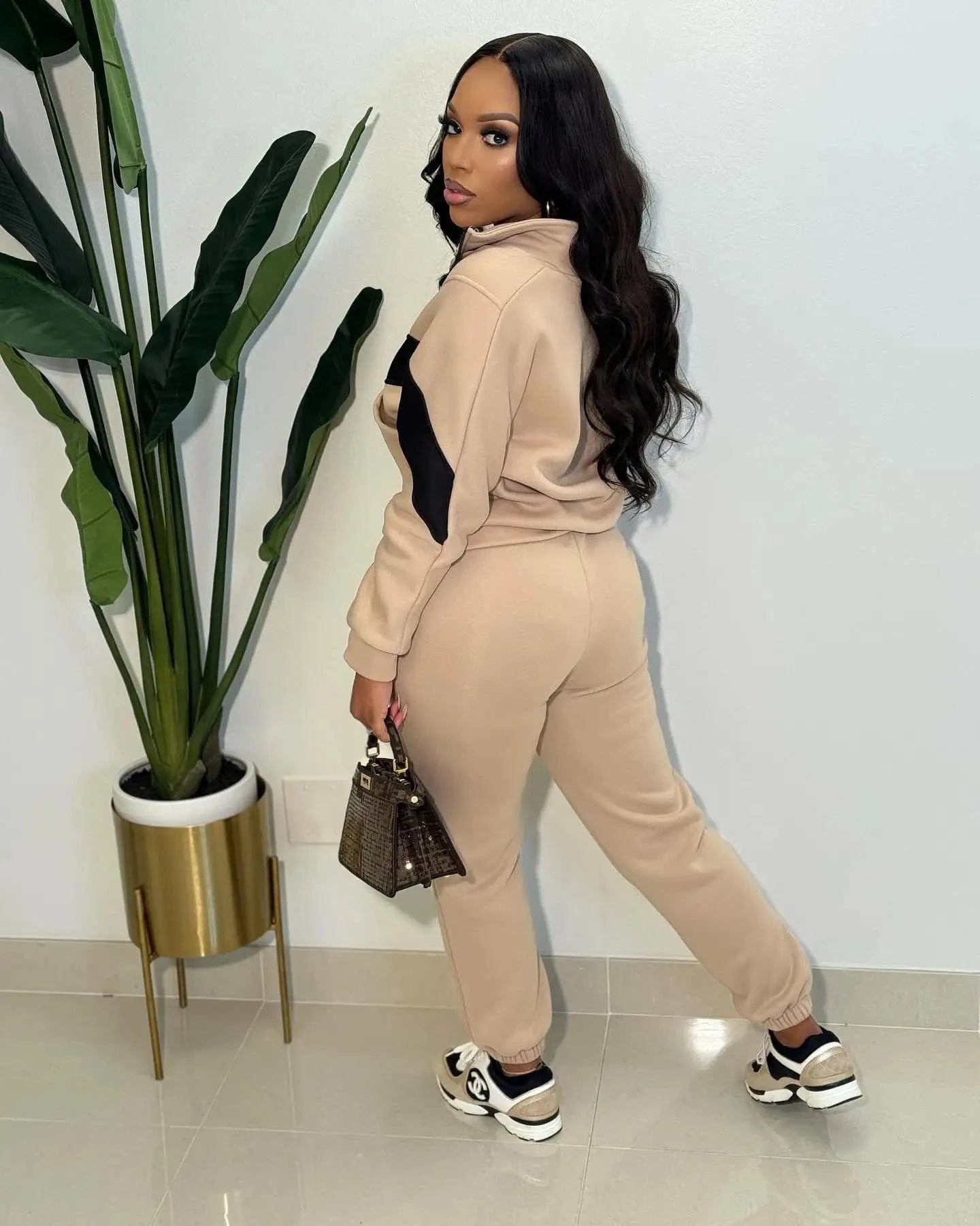 Bomblook C201ST Sweatsuits Striped Patchwork Coladies Suit Women Outfits 2 Piece Joggers Pants Set Women 2024