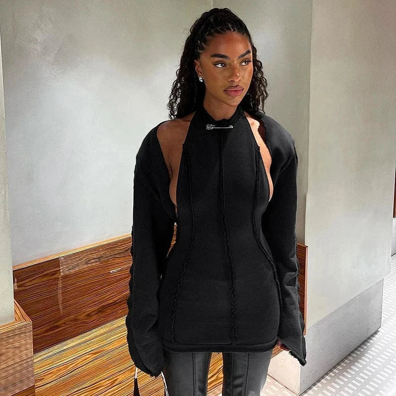 Bomblook D23ST348 New Design Cotton Outfits Overlooked Dress With Cardigan Two Piece Set 2 Piece Set Women Spring 2024