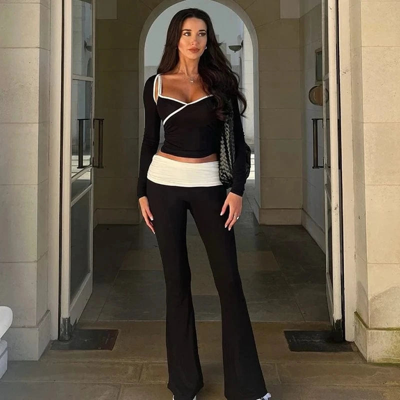 Bomblook E24ST008 2024 Spring Patchwork Tank Top With Cardigan Crop Top Women Streetwear Ladies Casual Short Top