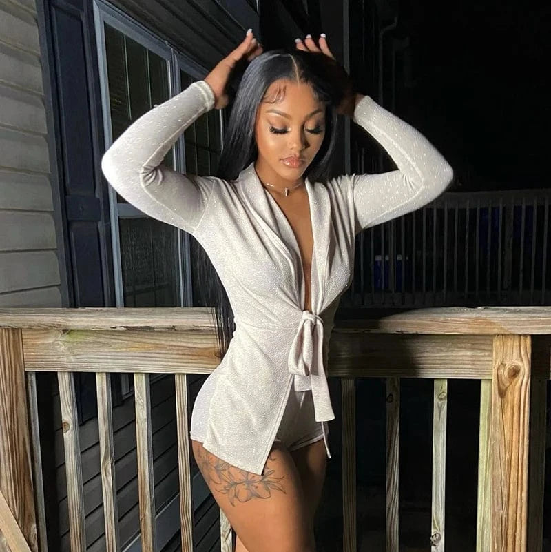 Bomblook K22ST448 2024 New Arrival Cardigan Solid Summer Women Shorts Outfits Two Piece Set