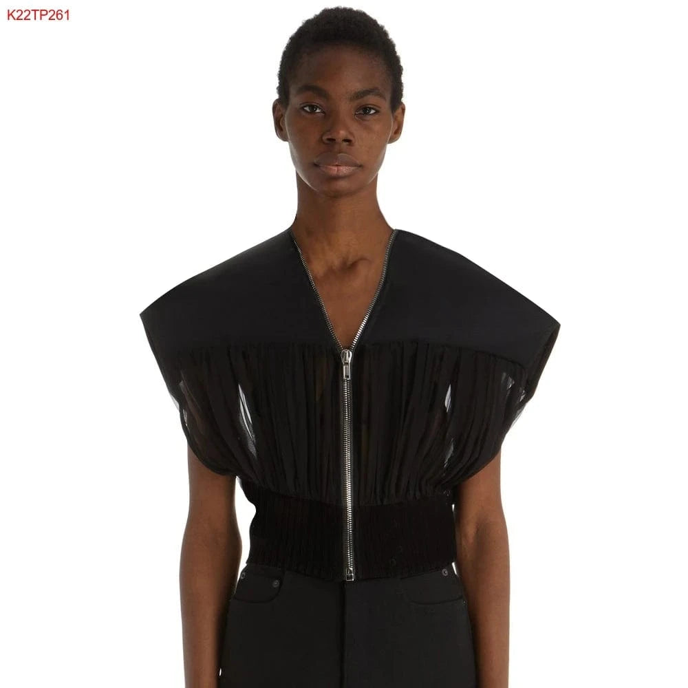 Bomblook K22TP261 New Arrivals Summer Tops Women Solid Color Zipper 2024 Casual Fashion Tops