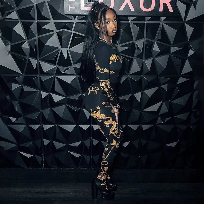 Bomblook K23ST610 Pattern Print Outfits Casual 2 Piece Set Women Streetwear 2024 Spring Women Sets Sets For Women