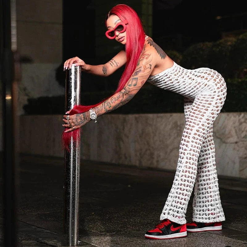 Bomblook K24JP047 Cut Out Sexy Knit Solid Halter One Piece Jumpsuit Women 2024 Summer Sleeveless Trends Women Jumpsuits