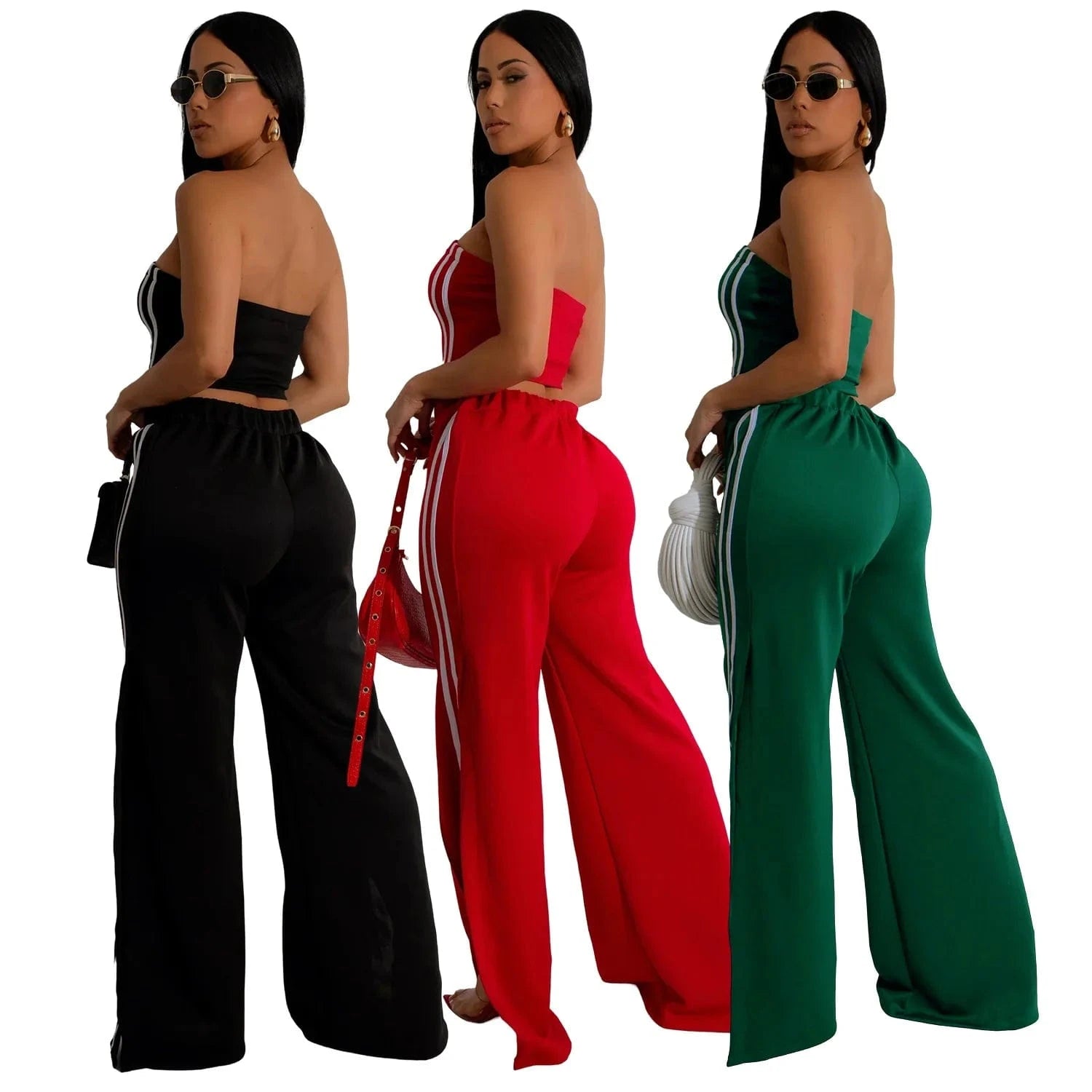 Bomblook Z910ST05 Streetwear Casual Fashion Women's Solid Color Sleeveless+Long Skirt Two-piece Set New Suit 2 Piece Set Women