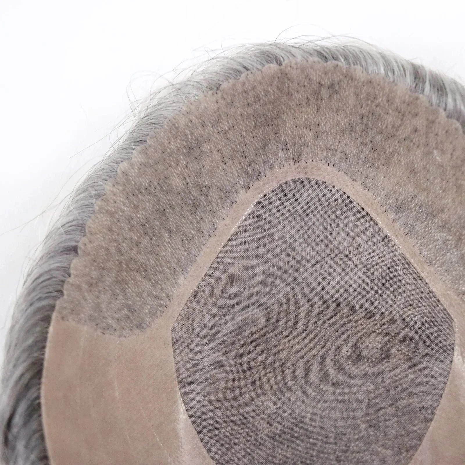Bond Cap Natural Hair Toupee For Men Mono Top Pu Around Base Mens Wig Male Hair Replacement Systems