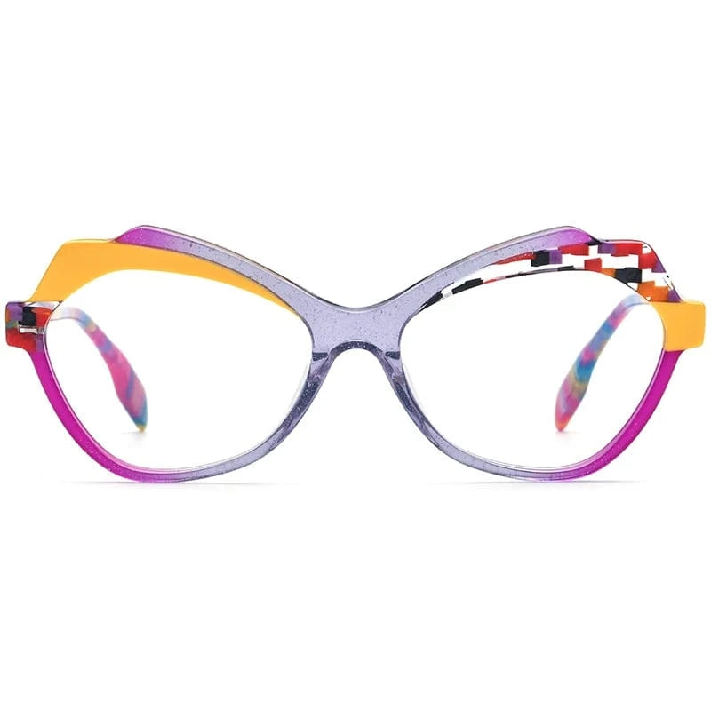 Borregls Acetate Cat Eye  Glasses Frame 2023 New Vintage Eyeglasses Women Optical Spectacles Eyewear 19331