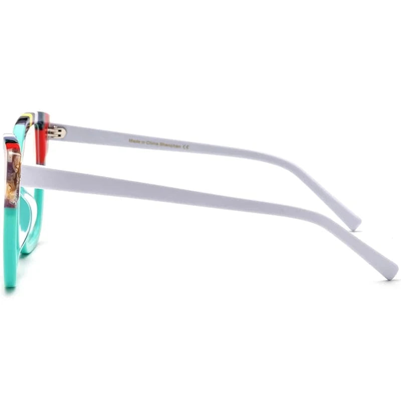Borregls Acetate Cat Eye Glasses Frame 2024 New Trendy Eyeglasses Women Optical Prescription Spectacles Eyewear 19340