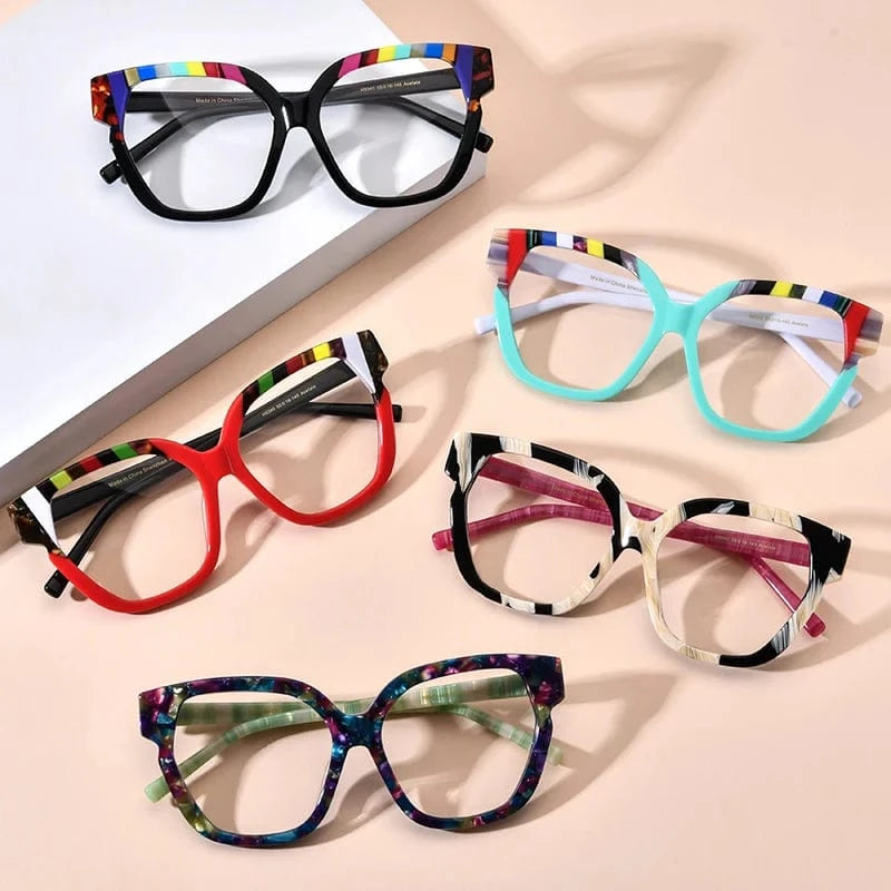 Borregls Acetate Cat Eye Glasses Frame 2024 New Trendy Eyeglasses Women Optical Prescription Spectacles Eyewear 19340
