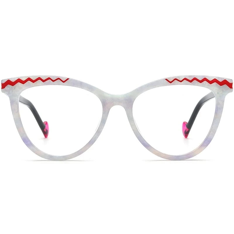 Borregls Acetate Cat Eye Glasses Frame 2024 New Trendy Eyeglasses Women Optical Prescription Spectacles Eyewear 19362