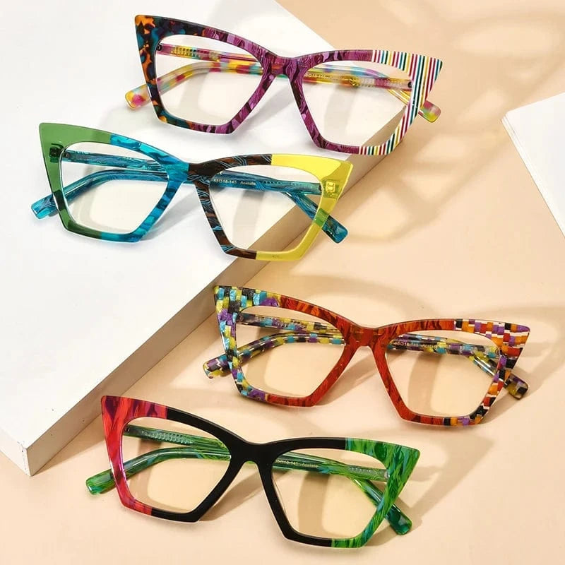 Borregls Acetate Cat Eye Glasses Frame Brand Designer Transparent Eyeglasses Frame Myopia Optical Eyewear 19295