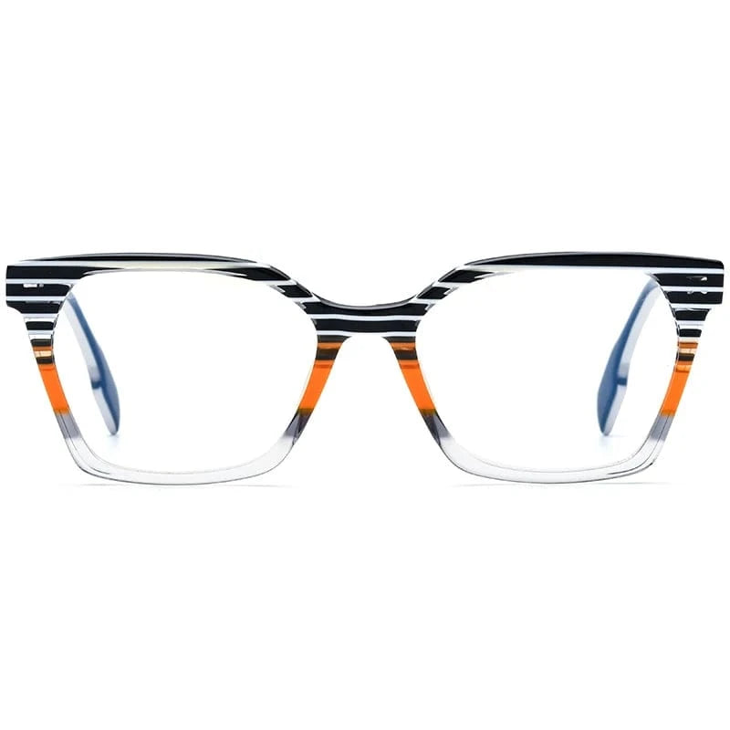 Borregls Acetate Glasses Frame Men Retro Square Eyeglasses Women 2022 Optical Spectacles Myopia Eyewear 19252