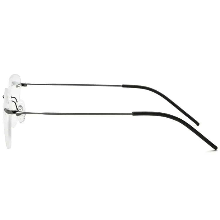 Borregls B Titanium Rimless Glasses Frame Women Eyeglasses Myopia Optical Men Vintage Oval Eyewear 1855