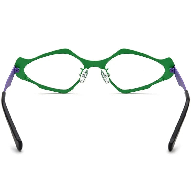 Borregls Colorful Pure Titanium Glasses Frame Women 2024 New Retro Cat Eye Optical Eyeglass Frames Men Spectacles Eyewear 185811